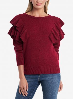 1.STATE Ruffle Sleeve Sweater