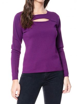 Fever Women’s Cut Out Neck Sweater