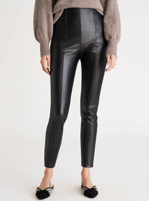 The Side Zip Faux Leather Legging